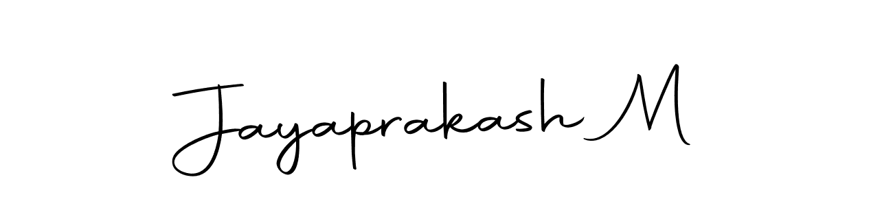 Create a beautiful signature design for name Jayaprakash M. With this signature (Autography-DOLnW) fonts, you can make a handwritten signature for free. Jayaprakash M signature style 10 images and pictures png