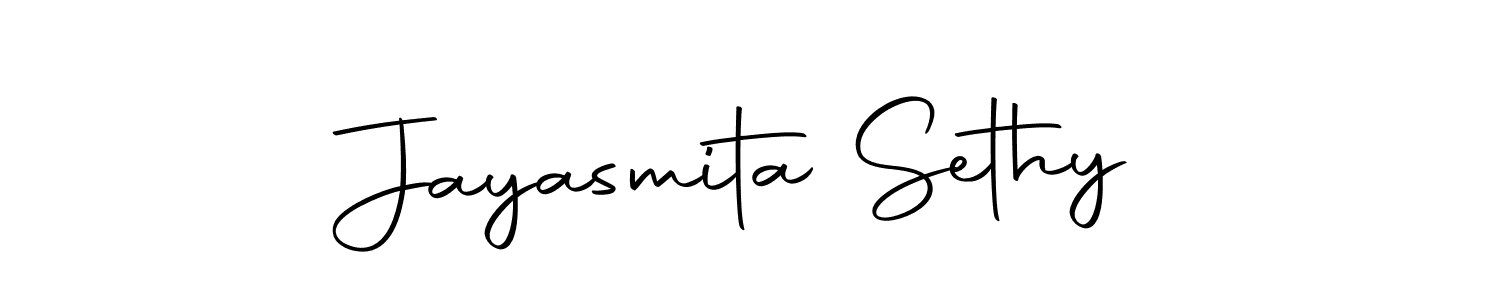 How to make Jayasmita Sethy name signature. Use Autography-DOLnW style for creating short signs online. This is the latest handwritten sign. Jayasmita Sethy signature style 10 images and pictures png