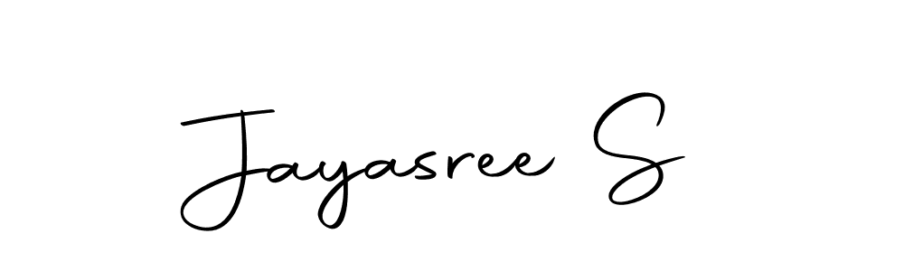 Design your own signature with our free online signature maker. With this signature software, you can create a handwritten (Autography-DOLnW) signature for name Jayasree S. Jayasree S signature style 10 images and pictures png