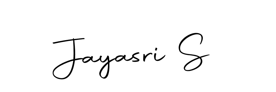 How to make Jayasri S name signature. Use Autography-DOLnW style for creating short signs online. This is the latest handwritten sign. Jayasri S signature style 10 images and pictures png