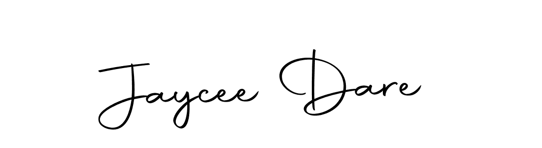 Design your own signature with our free online signature maker. With this signature software, you can create a handwritten (Autography-DOLnW) signature for name Jaycee Dare. Jaycee Dare signature style 10 images and pictures png