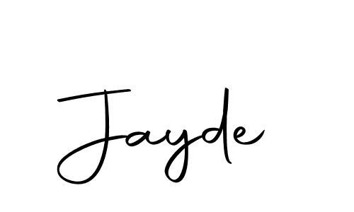 Use a signature maker to create a handwritten signature online. With this signature software, you can design (Autography-DOLnW) your own signature for name Jayde. Jayde signature style 10 images and pictures png