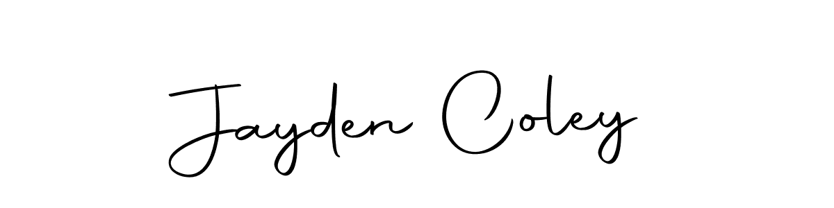 Design your own signature with our free online signature maker. With this signature software, you can create a handwritten (Autography-DOLnW) signature for name Jayden Coley. Jayden Coley signature style 10 images and pictures png