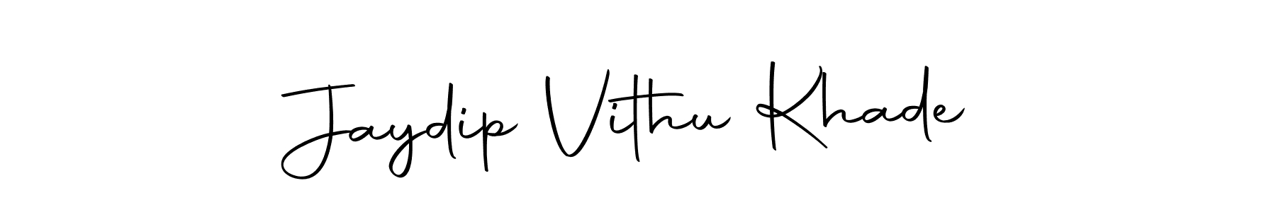 Create a beautiful signature design for name Jaydip Vithu Khade. With this signature (Autography-DOLnW) fonts, you can make a handwritten signature for free. Jaydip Vithu Khade signature style 10 images and pictures png