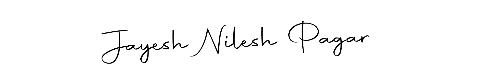 How to make Jayesh Nilesh Pagar name signature. Use Autography-DOLnW style for creating short signs online. This is the latest handwritten sign. Jayesh Nilesh Pagar signature style 10 images and pictures png