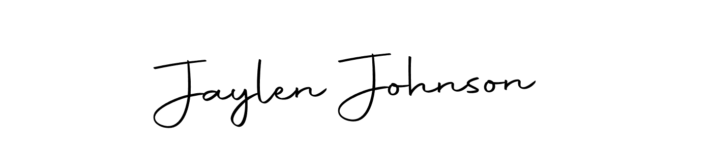 How to make Jaylen Johnson name signature. Use Autography-DOLnW style for creating short signs online. This is the latest handwritten sign. Jaylen Johnson signature style 10 images and pictures png