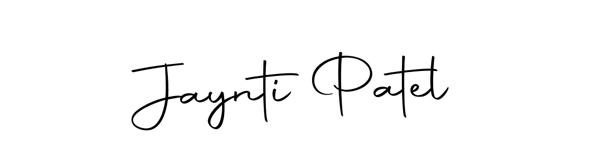 Create a beautiful signature design for name Jaynti Patel. With this signature (Autography-DOLnW) fonts, you can make a handwritten signature for free. Jaynti Patel signature style 10 images and pictures png