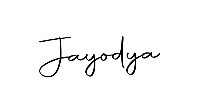Design your own signature with our free online signature maker. With this signature software, you can create a handwritten (Autography-DOLnW) signature for name Jayodya. Jayodya signature style 10 images and pictures png