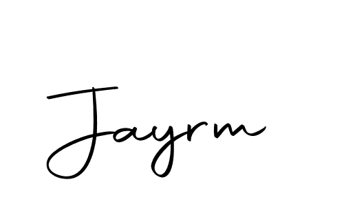 Create a beautiful signature design for name Jayrm. With this signature (Autography-DOLnW) fonts, you can make a handwritten signature for free. Jayrm signature style 10 images and pictures png