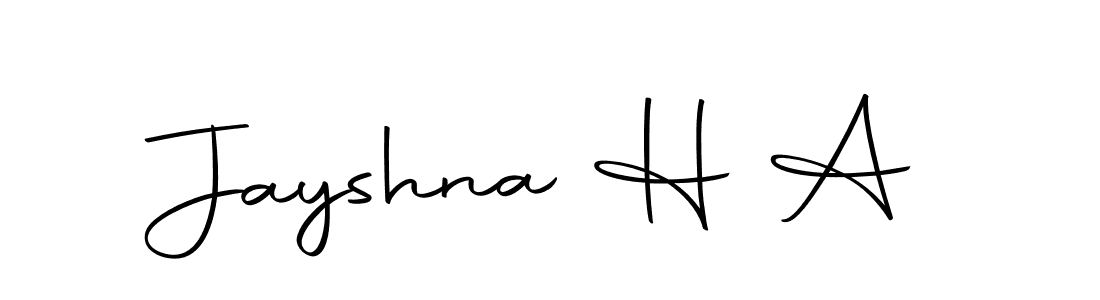 Create a beautiful signature design for name Jayshna H A. With this signature (Autography-DOLnW) fonts, you can make a handwritten signature for free. Jayshna H A signature style 10 images and pictures png