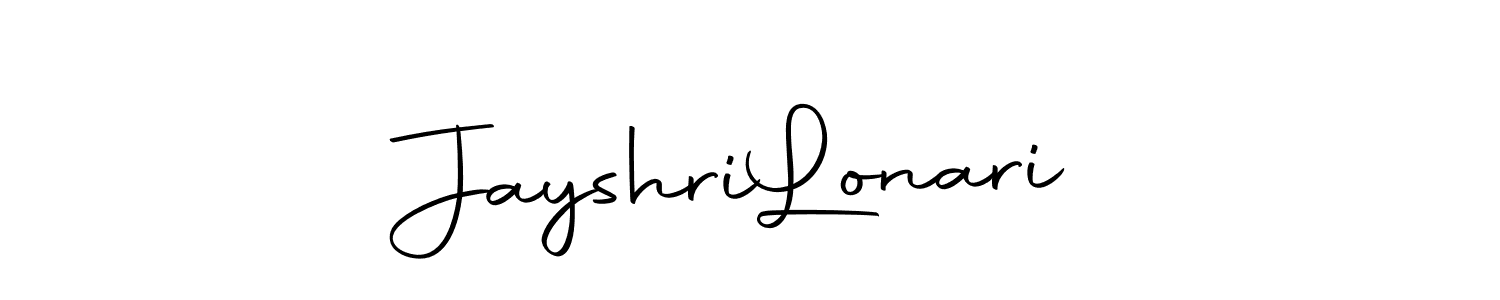 How to make Jayshri  Lonari name signature. Use Autography-DOLnW style for creating short signs online. This is the latest handwritten sign. Jayshri  Lonari signature style 10 images and pictures png