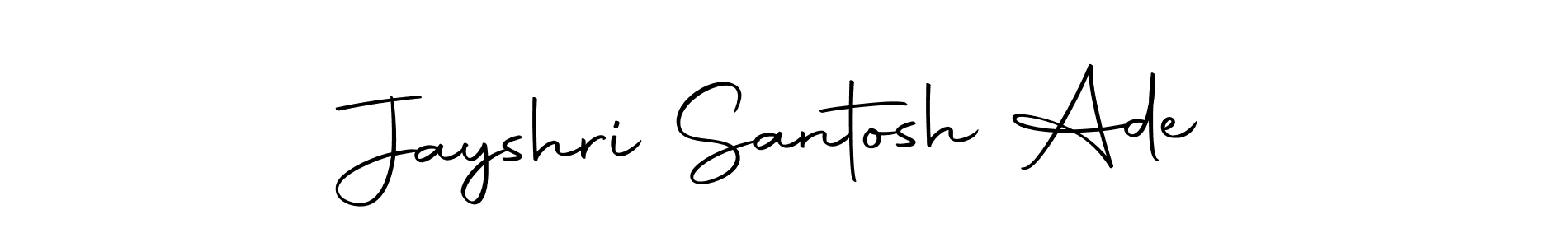 Create a beautiful signature design for name Jayshri Santosh Ade. With this signature (Autography-DOLnW) fonts, you can make a handwritten signature for free. Jayshri Santosh Ade signature style 10 images and pictures png