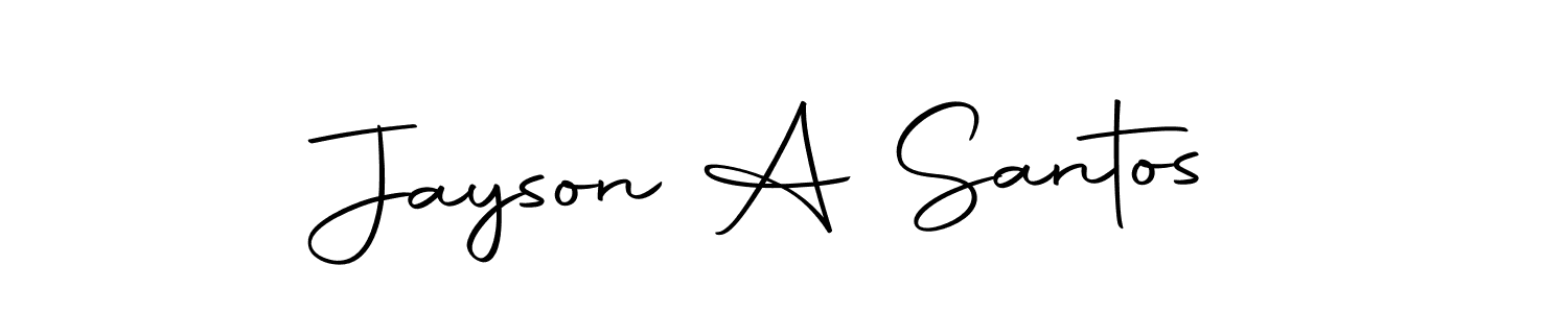 Create a beautiful signature design for name Jayson A Santos. With this signature (Autography-DOLnW) fonts, you can make a handwritten signature for free. Jayson A Santos signature style 10 images and pictures png