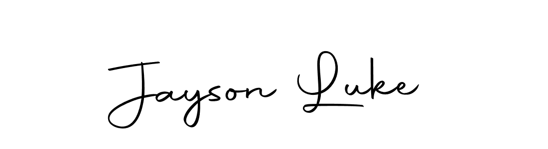How to make Jayson Luke name signature. Use Autography-DOLnW style for creating short signs online. This is the latest handwritten sign. Jayson Luke signature style 10 images and pictures png