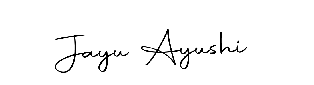 Design your own signature with our free online signature maker. With this signature software, you can create a handwritten (Autography-DOLnW) signature for name Jayu Ayushi. Jayu Ayushi signature style 10 images and pictures png