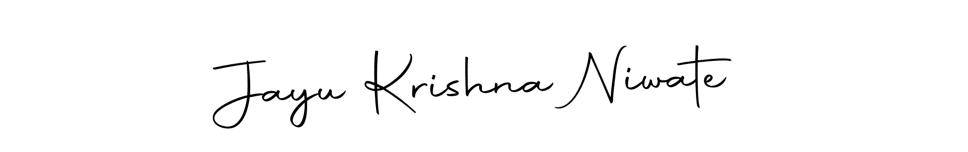 Design your own signature with our free online signature maker. With this signature software, you can create a handwritten (Autography-DOLnW) signature for name Jayu Krishna Niwate. Jayu Krishna Niwate signature style 10 images and pictures png