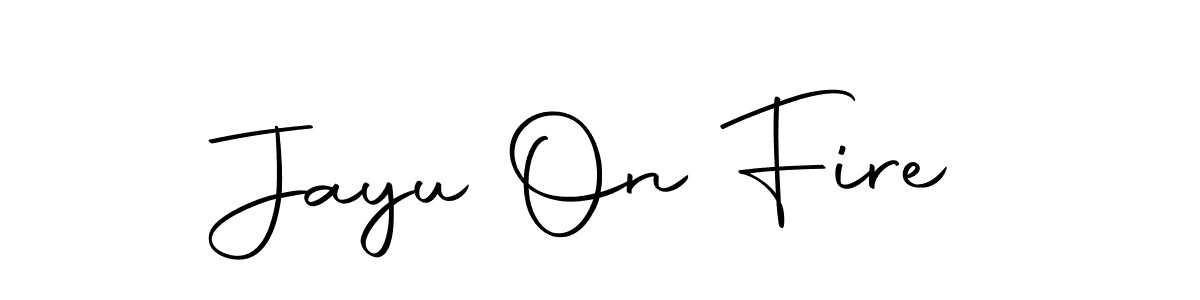 Use a signature maker to create a handwritten signature online. With this signature software, you can design (Autography-DOLnW) your own signature for name Jayu On Fire. Jayu On Fire signature style 10 images and pictures png