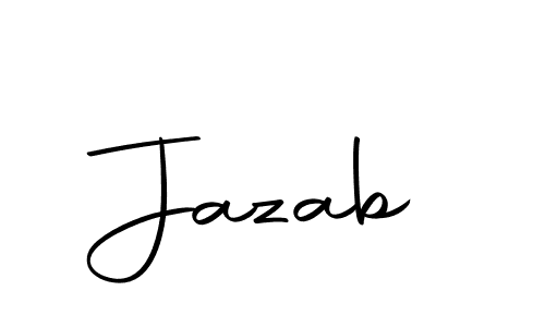 Use a signature maker to create a handwritten signature online. With this signature software, you can design (Autography-DOLnW) your own signature for name Jazab. Jazab signature style 10 images and pictures png