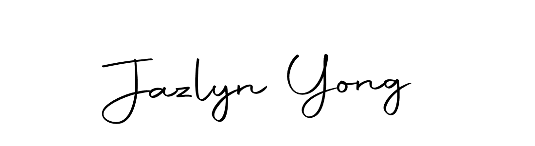 You should practise on your own different ways (Autography-DOLnW) to write your name (Jazlyn Yong) in signature. don't let someone else do it for you. Jazlyn Yong signature style 10 images and pictures png
