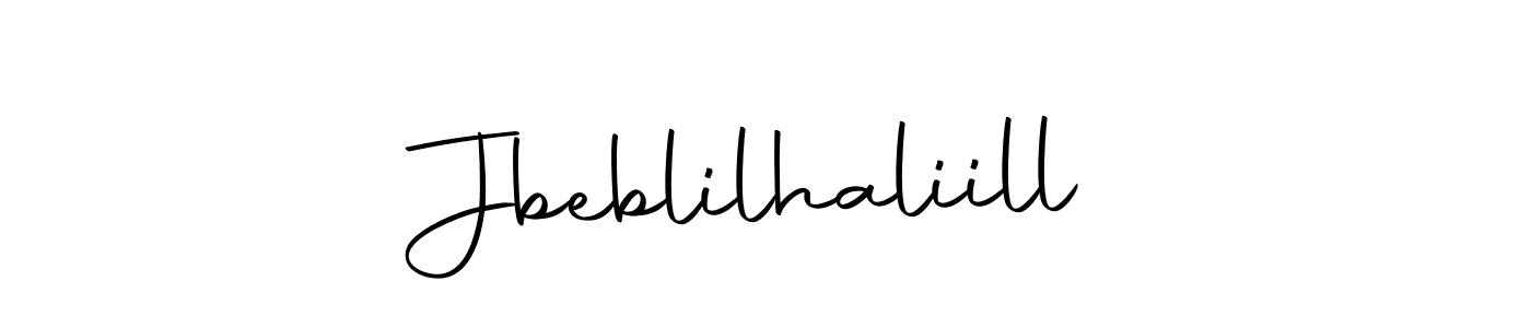 How to make Jbeblilhaliill name signature. Use Autography-DOLnW style for creating short signs online. This is the latest handwritten sign. Jbeblilhaliill signature style 10 images and pictures png