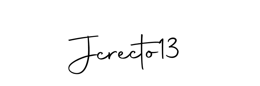 How to make Jcrecto13 name signature. Use Autography-DOLnW style for creating short signs online. This is the latest handwritten sign. Jcrecto13 signature style 10 images and pictures png