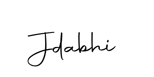 Use a signature maker to create a handwritten signature online. With this signature software, you can design (Autography-DOLnW) your own signature for name Jdabhi. Jdabhi signature style 10 images and pictures png