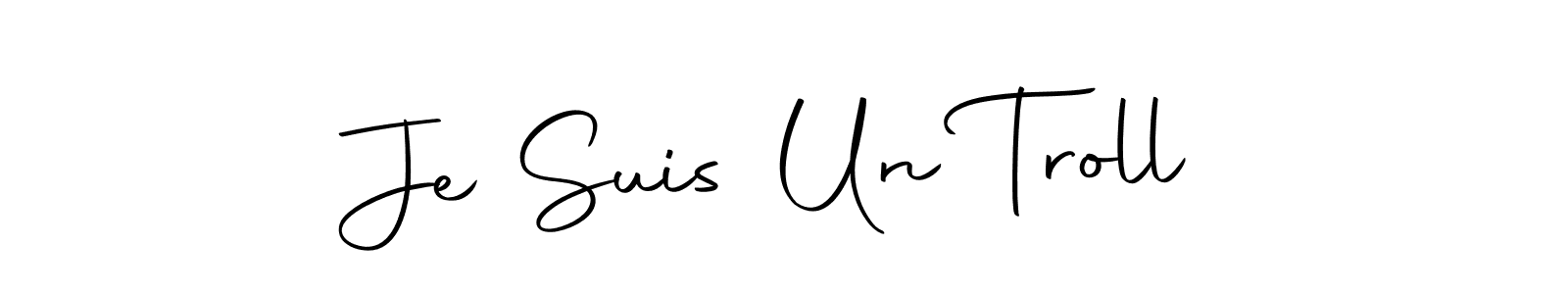 Create a beautiful signature design for name Je Suis Un Troll. With this signature (Autography-DOLnW) fonts, you can make a handwritten signature for free. Je Suis Un Troll signature style 10 images and pictures png