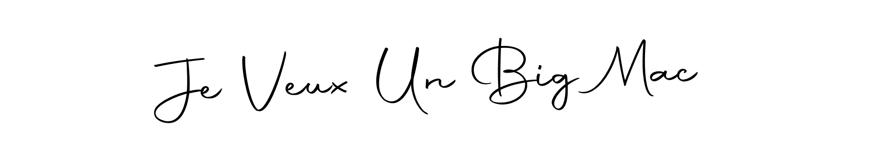 Create a beautiful signature design for name Je Veux Un Big Mac. With this signature (Autography-DOLnW) fonts, you can make a handwritten signature for free. Je Veux Un Big Mac signature style 10 images and pictures png