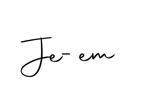 You should practise on your own different ways (Autography-DOLnW) to write your name (Je-em) in signature. don't let someone else do it for you. Je-em signature style 10 images and pictures png