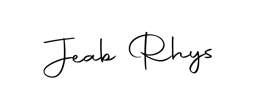 Jeab Rhys stylish signature style. Best Handwritten Sign (Autography-DOLnW) for my name. Handwritten Signature Collection Ideas for my name Jeab Rhys. Jeab Rhys signature style 10 images and pictures png