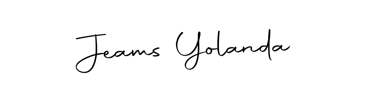 How to make Jeams Yolanda name signature. Use Autography-DOLnW style for creating short signs online. This is the latest handwritten sign. Jeams Yolanda signature style 10 images and pictures png