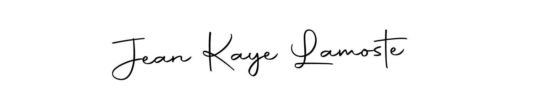 How to make Jean Kaye Lamoste name signature. Use Autography-DOLnW style for creating short signs online. This is the latest handwritten sign. Jean Kaye Lamoste signature style 10 images and pictures png