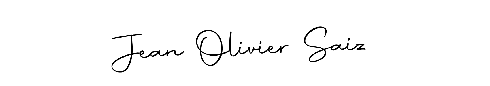 How to make Jean Olivier Saiz name signature. Use Autography-DOLnW style for creating short signs online. This is the latest handwritten sign. Jean Olivier Saiz signature style 10 images and pictures png
