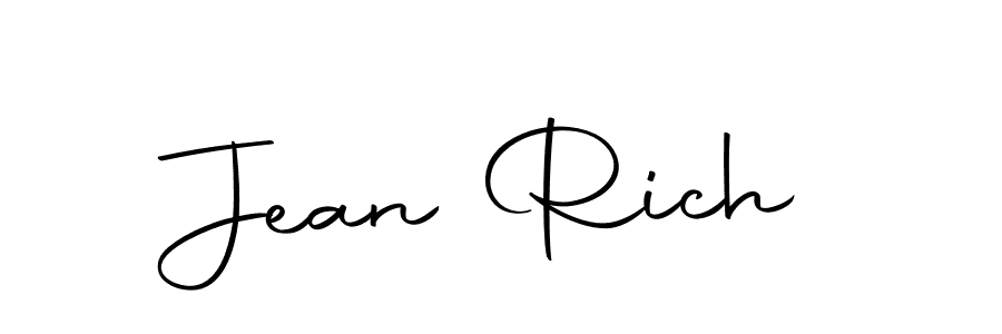 How to make Jean Rich name signature. Use Autography-DOLnW style for creating short signs online. This is the latest handwritten sign. Jean Rich signature style 10 images and pictures png