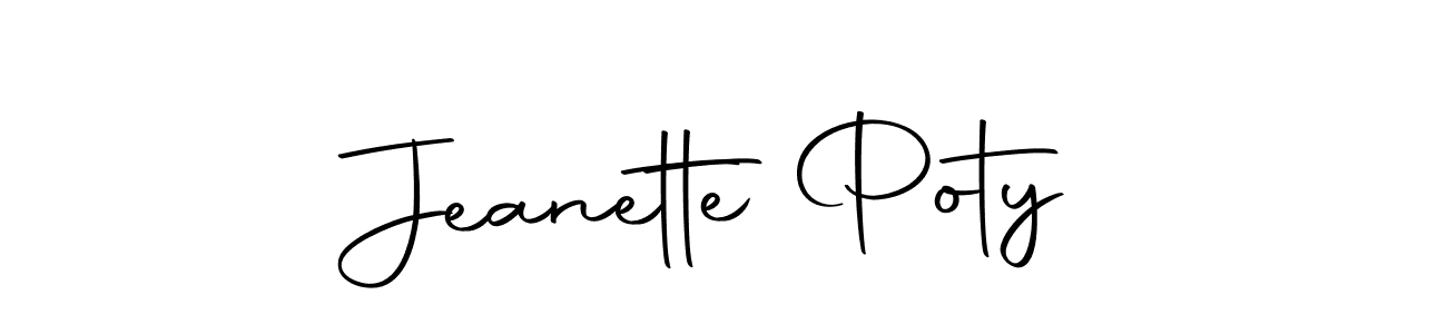Also we have Jeanette Poty name is the best signature style. Create professional handwritten signature collection using Autography-DOLnW autograph style. Jeanette Poty signature style 10 images and pictures png