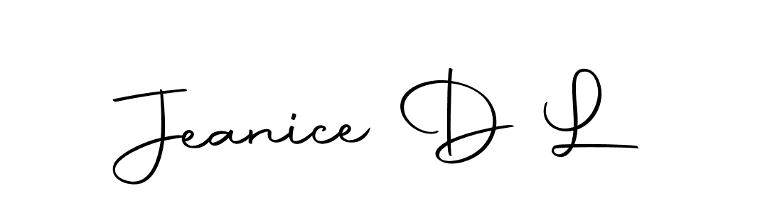 Design your own signature with our free online signature maker. With this signature software, you can create a handwritten (Autography-DOLnW) signature for name Jeanice D L. Jeanice D L signature style 10 images and pictures png