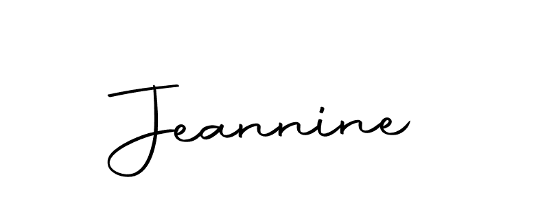 Create a beautiful signature design for name Jeannine. With this signature (Autography-DOLnW) fonts, you can make a handwritten signature for free. Jeannine signature style 10 images and pictures png