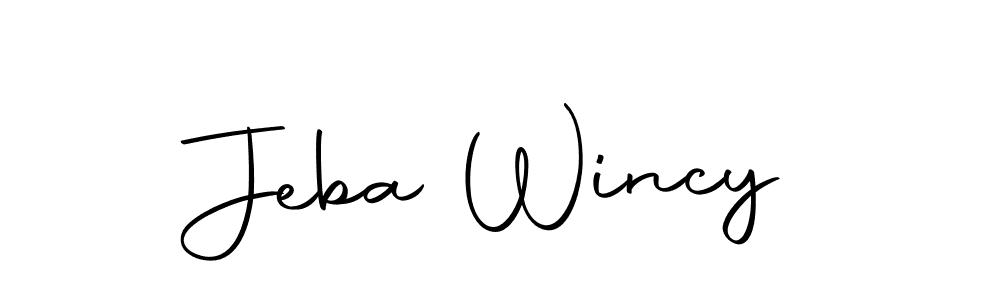 You can use this online signature creator to create a handwritten signature for the name Jeba Wincy. This is the best online autograph maker. Jeba Wincy signature style 10 images and pictures png