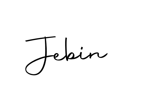 The best way (Autography-DOLnW) to make a short signature is to pick only two or three words in your name. The name Jebin include a total of six letters. For converting this name. Jebin signature style 10 images and pictures png