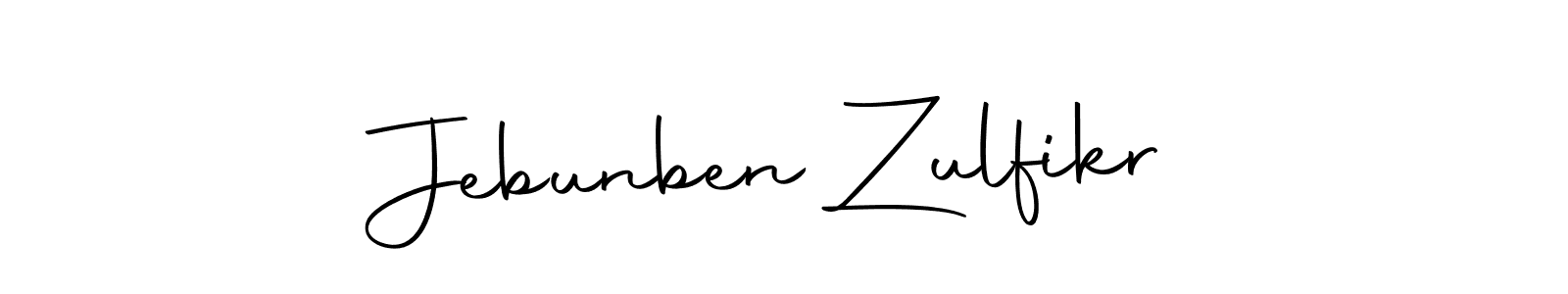 Design your own signature with our free online signature maker. With this signature software, you can create a handwritten (Autography-DOLnW) signature for name Jebunben Zulfikr. Jebunben Zulfikr signature style 10 images and pictures png