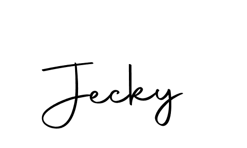 Make a beautiful signature design for name Jecky. With this signature (Autography-DOLnW) style, you can create a handwritten signature for free. Jecky signature style 10 images and pictures png