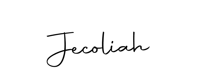 Create a beautiful signature design for name Jecoliah. With this signature (Autography-DOLnW) fonts, you can make a handwritten signature for free. Jecoliah signature style 10 images and pictures png