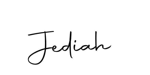 Design your own signature with our free online signature maker. With this signature software, you can create a handwritten (Autography-DOLnW) signature for name Jediah. Jediah signature style 10 images and pictures png