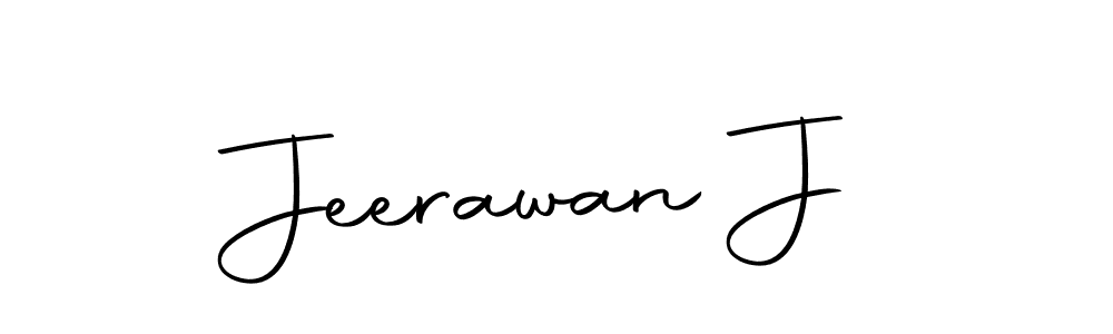 Create a beautiful signature design for name Jeerawan J. With this signature (Autography-DOLnW) fonts, you can make a handwritten signature for free. Jeerawan J signature style 10 images and pictures png