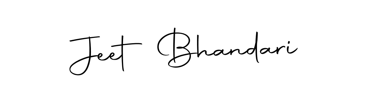 How to make Jeet Bhandari name signature. Use Autography-DOLnW style for creating short signs online. This is the latest handwritten sign. Jeet Bhandari signature style 10 images and pictures png