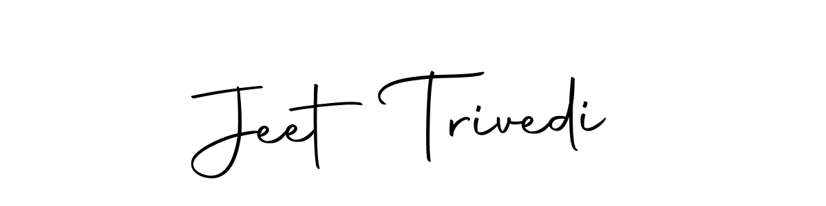 How to make Jeet Trivedi name signature. Use Autography-DOLnW style for creating short signs online. This is the latest handwritten sign. Jeet Trivedi signature style 10 images and pictures png