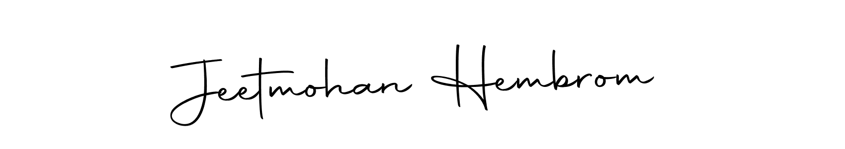 Make a short Jeetmohan Hembrom signature style. Manage your documents anywhere anytime using Autography-DOLnW. Create and add eSignatures, submit forms, share and send files easily. Jeetmohan Hembrom signature style 10 images and pictures png