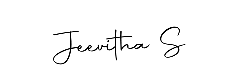 You can use this online signature creator to create a handwritten signature for the name Jeevitha S. This is the best online autograph maker. Jeevitha S signature style 10 images and pictures png