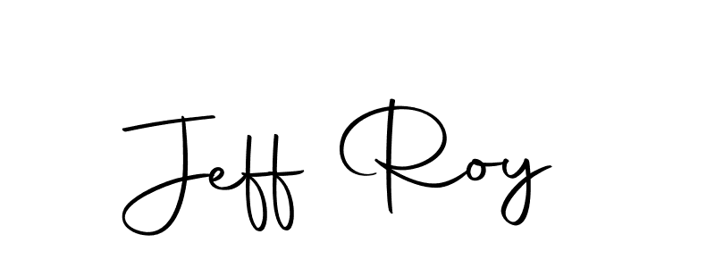 How to make Jeff Roy name signature. Use Autography-DOLnW style for creating short signs online. This is the latest handwritten sign. Jeff Roy signature style 10 images and pictures png