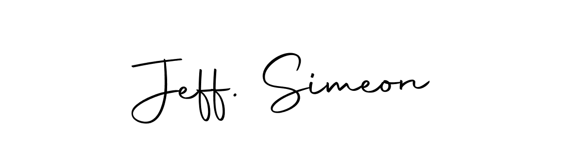 How to make Jeff. Simeon name signature. Use Autography-DOLnW style for creating short signs online. This is the latest handwritten sign. Jeff. Simeon signature style 10 images and pictures png
